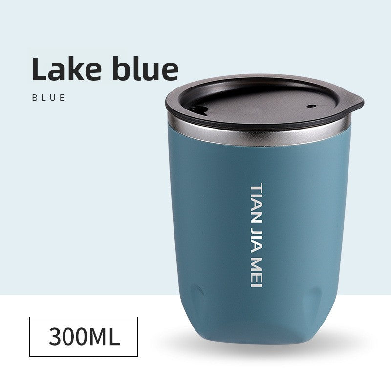 Double Wall Stainless Steel Coffee Cup with Direct Drink Lid