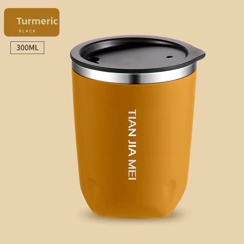 Double Wall Stainless Steel Coffee Cup with Direct Drink Lid
