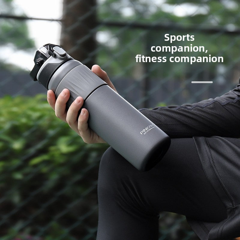 Sports Insulated Water Bottle with Straw and Direct Drink Lid