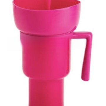 Portable Snack Drink Cup with Handle and Straw