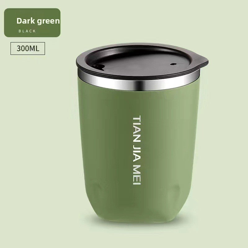 Double Wall Stainless Steel Coffee Cup with Direct Drink Lid