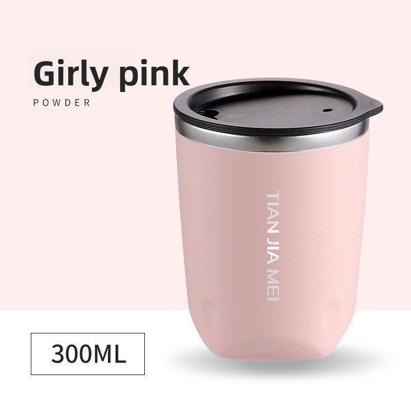 Double Wall Stainless Steel Coffee Cup with Direct Drink Lid