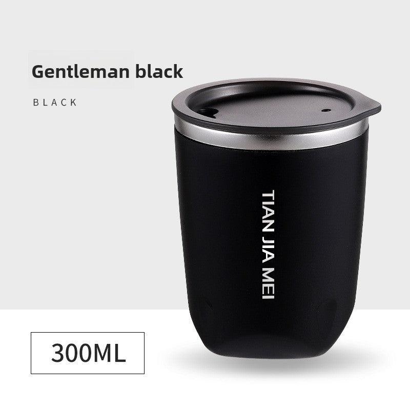 Double Wall Stainless Steel Coffee Cup with Direct Drink Lid